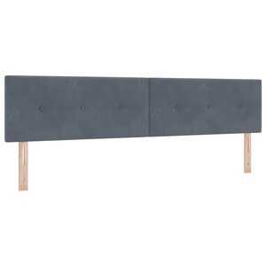 vidaXL Tête de lit avec tête de lit Gris foncé 200 cm Cuir synthétique