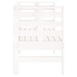 vidaXL Banc de jardin blanc 111 5x53x71 cm bois massif de pin