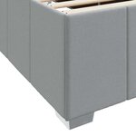 vidaXL Cadre de lit avec matelas Gris clair 200 x 200 cm tissu
