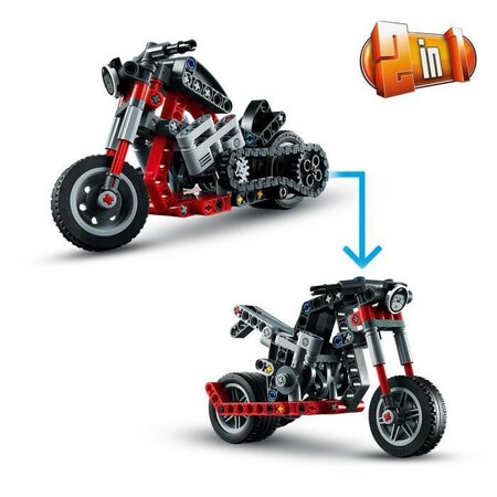 Lego 42132 la moto maquette a construire 2 en 1 jouet de