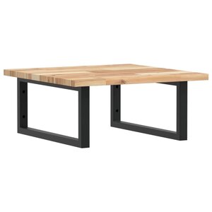 vidaXL Étagère de vasque murale acier et bois massif d'acacia