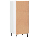 vidaXL Buffet blanc brillant 34 5x32 5x90 cm bois d'ingénierie