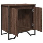 vidaXL Armoire lavabo de salle de bain chêne marron 60x35x60 cm