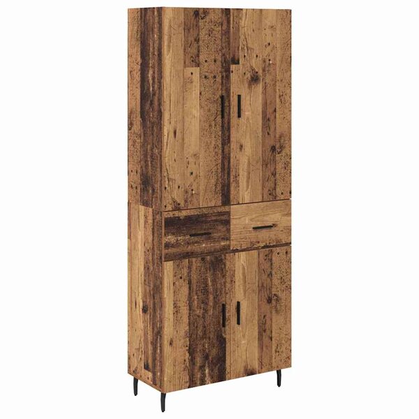 vidaXL Haut Armoire avec tiroir Bois Ancien 69 5 x 34 x 180 cm