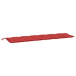 vidaXL Coussins de banc de jardin 2 Pièces rouge 200x50x7 cm tissu Oxford