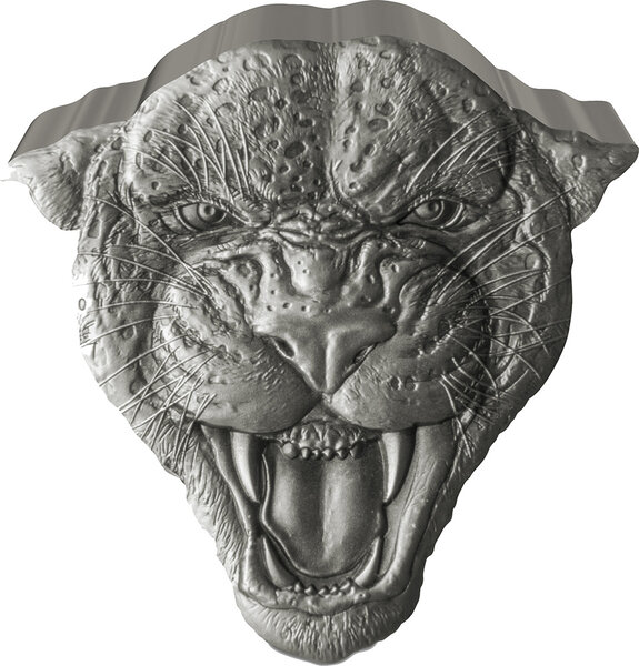 Pièce de monnaie en Argent 5 Dollars g 62.2 (2 oz) Millésime 2023 Fierce Nature LEOPARD