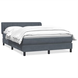vidaXL Sommier à lattes de lit et matelas gris foncé 140x220cm velours