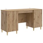 vidaXL Bureau Chêne artisanal 142 5 x 50 x 75 cm Bois d'ingénierie