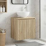vidaXL Vanité de lavabo mural Chêne Sonoma 49 5 x 35 x 63 cm