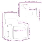 vidaXL Fauteuil inclinable Taupe Tissu