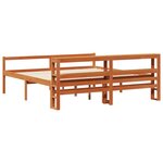 vidaXL Cadre de lit avec stockage 2 Pièces Cire marron Bois de Pin Massif