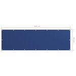 vidaXL Écran de balcon Bleu 90x300 cm Tissu Oxford