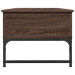 vidaXL Table basse chêne marron 100x50x40cm bois d'ingénierie et métal