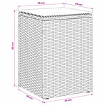 vidaXL Table d'appoint Noir 35 x 35 x 50 cm polyrotin