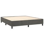 vidaXL Sommier à lattes de lit avec matelas LED Gris foncé 160x200 cm