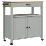 vidaXL Chariot de cuisine MONZA 84x40x88 5 cm bois massif de pin