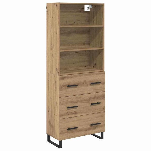 vidaXL Haut Armoire avec tiroir Chêne artisanal 69 5 x 34 x 180 cm