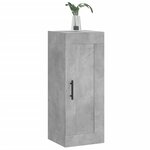 vidaXL Armoire murale gris béton 34 5x34x90 cm bois d'ingénierie