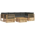 vidaXL Ensemble de canapés d'extérieur 7 Pièces Blanc et anthracite