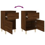 vidaXL Tables de chevet 2 Pièces chêne marron 40x35x70 cm