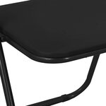 vidaXL Chaise pliante 8 pc Simili cuir Noir 48 x 43 5 x 81 cm