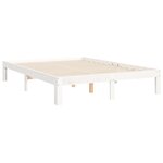 vidaXL Cadre de lit sans matelas blanc bois de pin massif