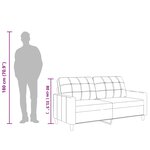 vidaXL Canapé à 2 places Noir 140 cm Similicuir