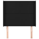 vidaXL Tête de lit avec oreilles Noir 103x16x118/128 cm Similicuir