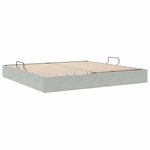 vidaXL Cadre de lit ottoman Gris clair 200 x 200 cm Velours
