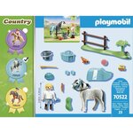 Playmobil - 70522 - cavaliere avec poney gris