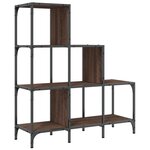 vidaXL Bibliothèque chêne marron 92x30x102 cm bois ingénierie et métal