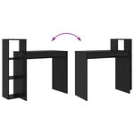 vidaXL Bureau Chêne noir 100 x 40 x 90 cm Bois d'ingénierie