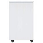 vidaXL Cabinet roulant Blanc 34 x 39 x 65 5 cm Bois de Pin Massif