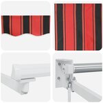 vidaXL Auvent Rétractable orange et marron 450 × 300 cm Tissu et Métal