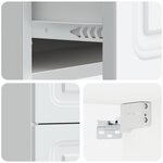 vidaXL Cabinet de chevet mural avec tiroir Blanc 34 5 x 33 x 40 cm
