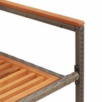 vidaXL Chaises empilables de jardin 2 pc Marron et gris