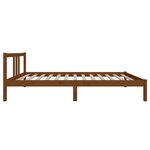 vidaXL Cadre de lit sans matelas marron miel bois massif 100x200 cm
