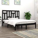 vidaXL Cadre de lit Noir Bois de pin massif 200x200 cm