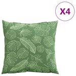 vidaXL Coussins Éparpillés Feuille 4 Pièces Motif feuille 40 x 40 cm