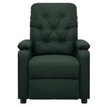 vidaXL Fauteuil Vert foncé Tissu
