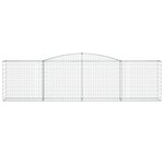 vidaXL Paniers à gabions arqués 6 Pièces 400x50x100/120 cm Fer galvanisé