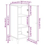 vidaXL Buffet Blanc brillant 33 x 34 5 x 90 cm Bois d'ingénierie