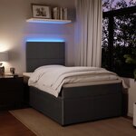 vidaXL Sommier à lattes de lit et matelas gris foncé 120x190cm velours