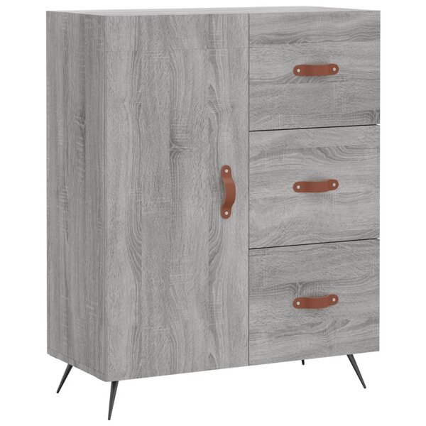 vidaXL Buffet sonoma gris 69 5x34x90 cm bois d'ingénierie