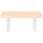 vidaXL Étagère de vasque murale acier et bois de chêne massif