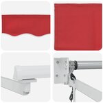 vidaXL Auvent rétractable électrique Rouge 3 x 2 5 m