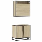vidaXL Ensemble de meubles de salle de bain 2 Pièces chêne sonoma