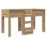 vidaXL Lit Superposé pour Enfants Chêne artisanal 75 x 190 cm