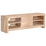 vidaXL Meuble TV Bois d'acacia massif 120 x 30 x 40 cm Marron clair