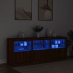vidaXL Buffet avec lumières LED chêne marron 181 5x37x67 cm